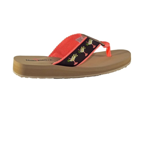 Margaritaville Rita Time Thong Flip Flop Sandals In Coral Size 6 1/2 - Picture 1 of 16